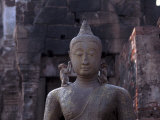 Monkeys on Buddha, Prang Sam Yot, Lopburi, Thailand Fotografisk tryk af Frank Staub Monkeys on Buddha, Prang Sam Yot, Lopburi, Thailand Fotografisk tryk af Frank Staub