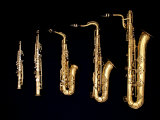 Different Sized Saxophones Photographic Print by Gary Conner