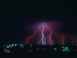 Lightning Over Boulder, CO Photographic Print by Chris Rogers
