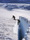 Climbers, Crevasse, Emmons Glacier, Mt. Rainier, WA Photographic Print by Cheyenne Rouse