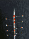Aerial of Rowing Crew in Motion Photographic Print by Stuart Westmoreland