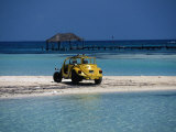 Car on Beach Isla Muteres, Mexico Photographic Print by Angelo Cavalli