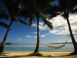 Palmiers et hammac, Aitutaki, Iles Cook Photographie par Walter Bibikow