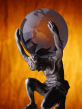 Atlas Statue Holding Up the World Photographic Print by Matthew Borkoski