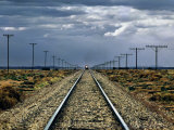 Train Near Flinders Ranges, Australia Photographic Print by Peter Walton