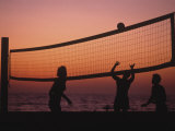 Sunset Beach Volleyball Photographic Print by Mitch Diamond