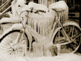 Ice Covered Bicycle, Wisconsin Photographic Print by John Glembin
