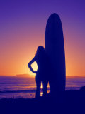 Surfer Girl, Silhouette Photographic Print by Jerry Koontz