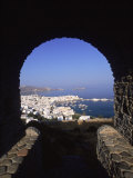 Archway from Town Castle, Mykonos, Greece Photographic Print by Walter Bibikow