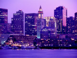 Nighttime Downtown Boston, MA Photographic Print by John Coletti