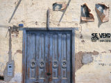 Campaign Posters on House, Peru Photographic Print by Michele Burgess