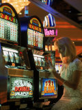Gaming in a Casino, Las Vegas, NV Photographic Print by Lonnie Duka