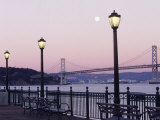 Street Lamps with Bridge in the Background Photographic Print by Robin Allen