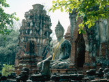 Buddhist Sculpture, Thailand Fotografie-Druck von Mary Plage
