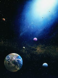 Illustration of Earth and Radiant Star Photographie par Ron Russell