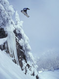 Snowboarding off a Cliff Photographie
