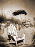 Blurred Image of Chair on Beach, Amelia Island, FL Photographic Print by Kent Dufault