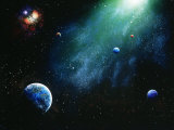 Illustration of Planets and Glowing Star Photographie par Ron Russell