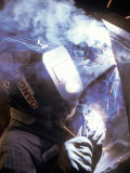 Welding with Mask On Photographie