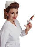 Nurse Holding Hypodermic Needle Photographie