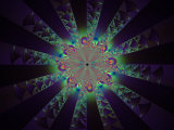Abstract Fractal Design on Dark Background Photographic Print by Albert Klein