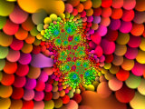 Abstract Multi-Coloured Fractal Design Fotografisk tryk af Albert Klein