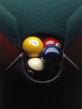 Pool Balls in Corner Pocket Fotografie-Druck von Howard Sokol
