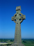 Celtic Cross with Knotted Desings, 7th Century, Ireland Photographic Print by Claire Rydell