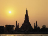 Temple Wat Arun at Sunset, Bangkok, Thailand Photographic Print by Angelo Cavalli