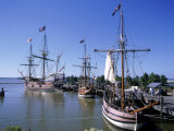 Ship Replicas, Jamestown Settlement, VA Fotografie-Druck von David Ball
