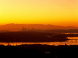 Seattle Skyline- Olympic Mountains, WA Photographic Print by George White Jr.