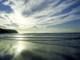Clouds and Sky with Beach, Cornwall, UK Photographic Print by Ian West