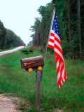 American Flag on Rural Mailbox, North Florida Lámina fotográfica por Pat Canova American Flag on Rural Mailbox, North Florida Lámina fotográfica por Pat Canova