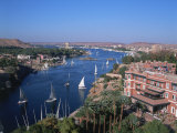 Nile and Old Cataract Hotel, Aswan, Egypt Photographie par David Ball