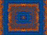 Blue and Orange Morrocan Style Fractal Design Fotografisk tryk af Albert Klein Blue and Orange Morrocan Style Fractal Design Fotografisk tryk af Albert Klein