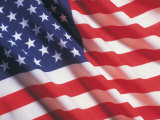 American flag, Stars and Stripes Lámina fotográfica por Terry Why