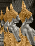Digitally Colored Buddhas, Thailand Photographic Print by Mistral Images