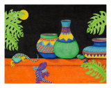 Moon Over My Geckos Too! Giclée-tryk af Judy Newcomb Moon Over My Geckos Too! Giclée-tryk af Judy Newcomb
