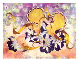 Silk Road - Deng Huang - Fan Tan Pi Pa Giclee Print by Shelley Xie