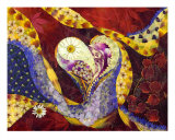 Heart Of Giving - Pressed Flower Art Giclee Print by Shelley Xie