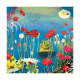 Frog And Ladybugs Giclee Print by Nancy Tillman
