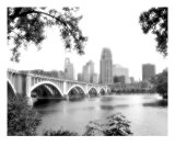 Minneapolis Skyline BW3 Photographic Print by Tommy Rey