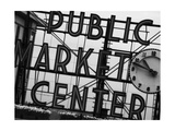 Market Sign Mono Photographic Print by John Gusky