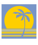 Palm Blue Photographic Print by Micheline Kanzy