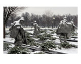 Korean War Memorial Winter Snow Photographic Print by William Luo