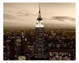 Empire State Building And Midtown At Night Photographic Print by DW labs