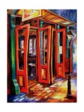 Big Red Doors In The French Quarter Giclee Print by Diane Millsap