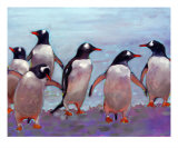 Gentoo Penguins - Antarctica Giclee Print by Ann Tuck