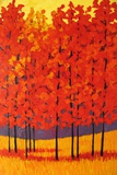 Red Tree Forest Giclee Print by Patty Baker