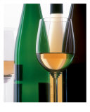 White Wine And Bottles Giclee Print by Jackie Johnston White Wine And Bottles Giclee Print by Jackie Johnston